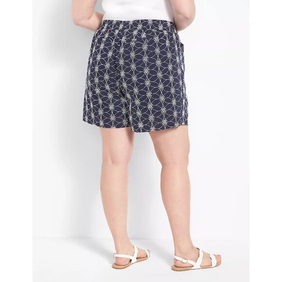 Lane Bryant Womens Plus Size 18 The Softest Collection Eyelet Shorts in Blue $59 - Picture 2 of 9